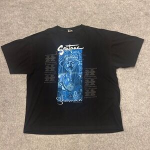 Vintage Y2K Santana Shaman Tour 2002 Band Rock T Shirt Adult 2XL